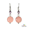Rose Quartz & Amethyst Sterling Silver Earrings
