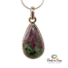 Ruby In Zoisite Sterling Silver Teardrop Pendant