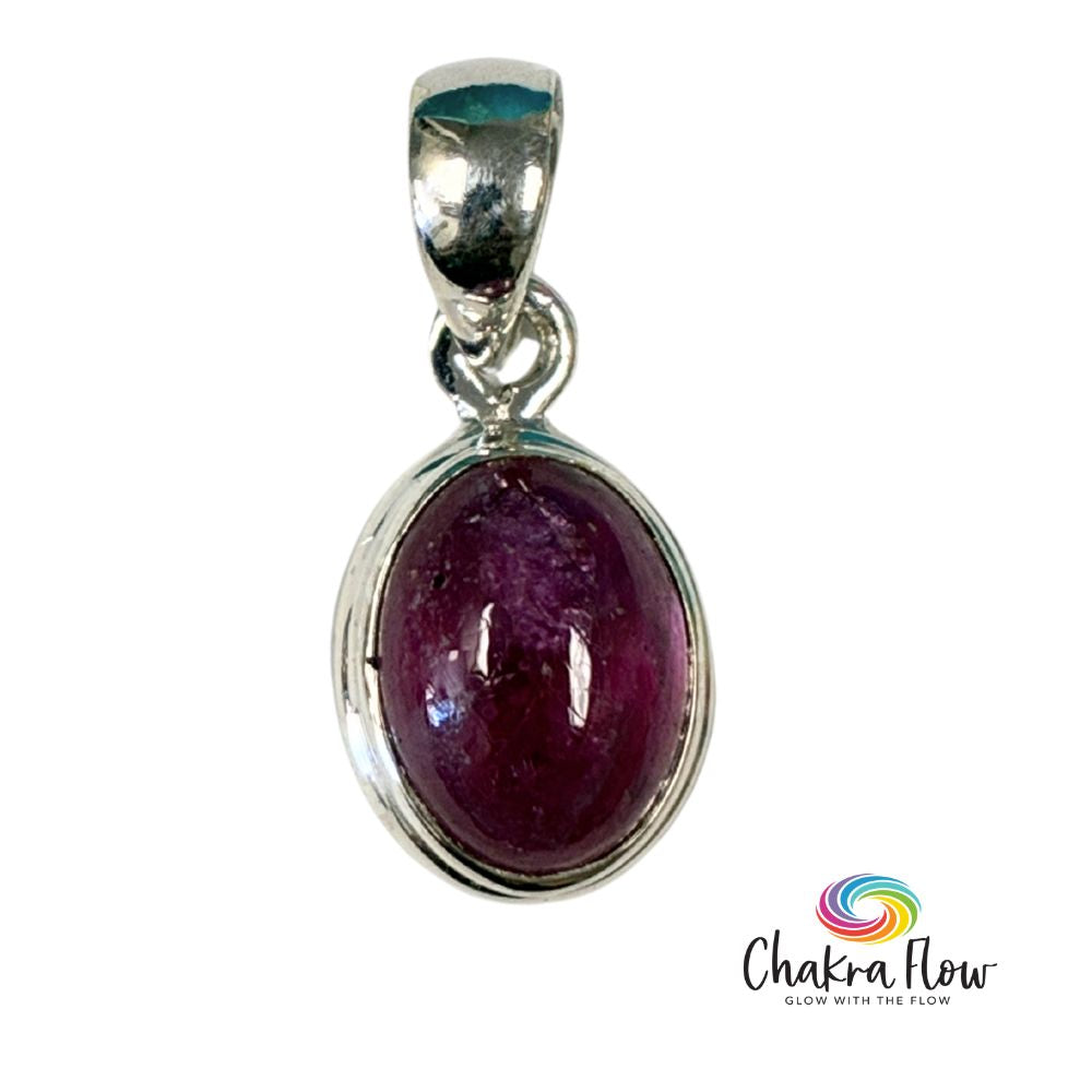Ruby Sterling Silver Pendant