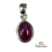 Ruby Sterling Silver Pendant