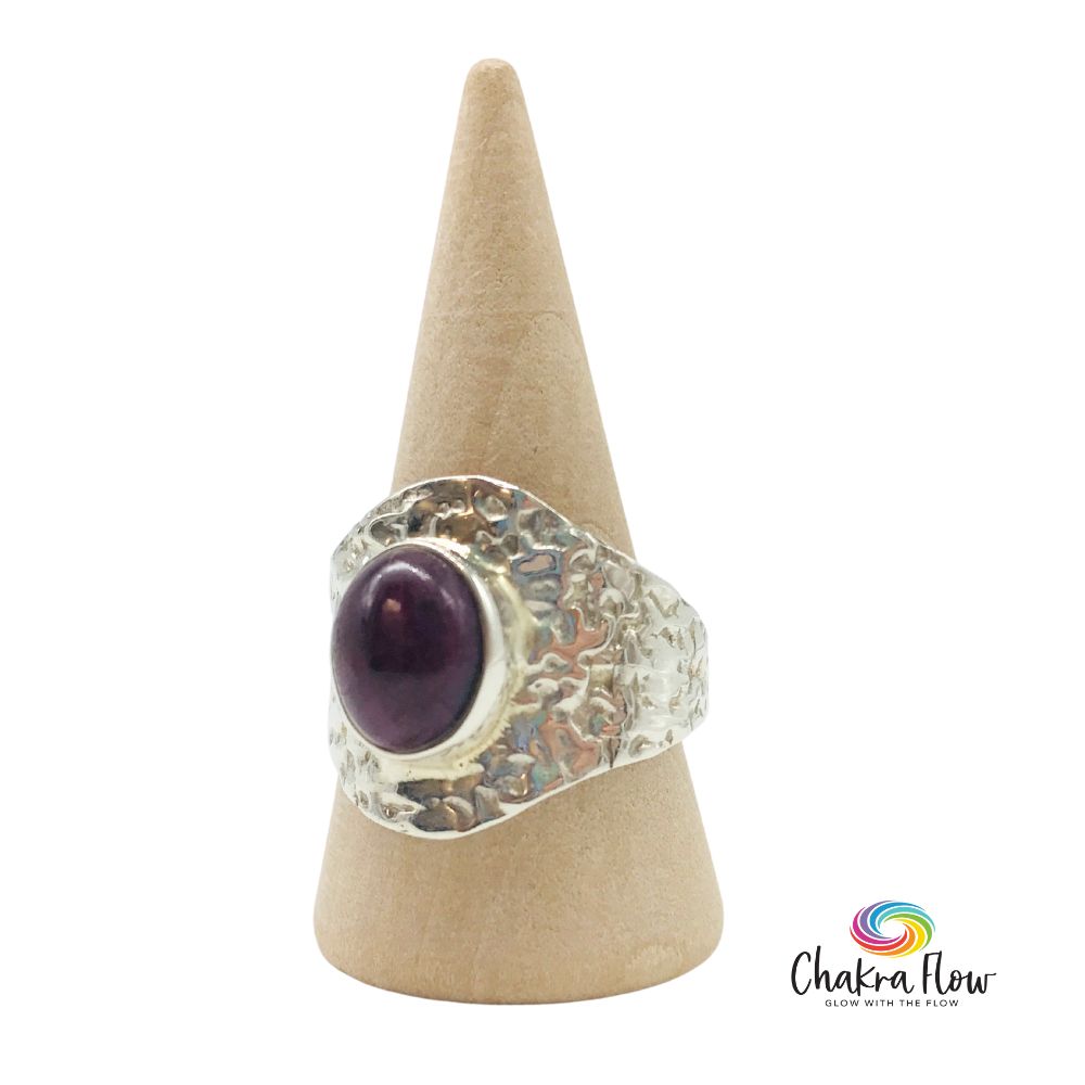 Ruby Sterling Silver Ring Size 10