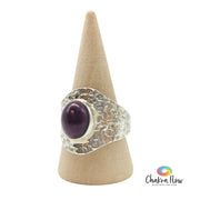 Ruby Sterling Silver Ring Size 10