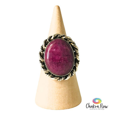 Ruby Sterling Silver Ring Size 7