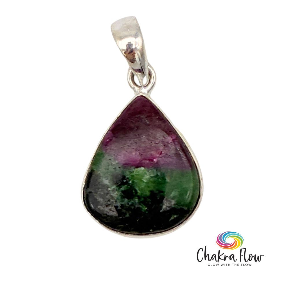 Ruby Zoisite Sterling Silver Pendant