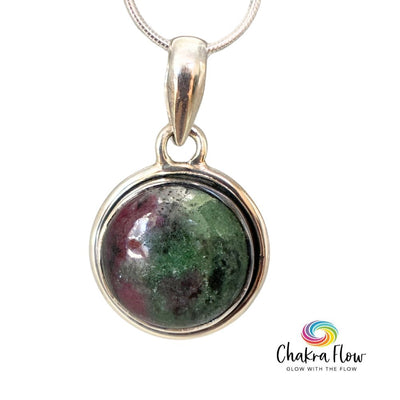 Ruby in Zoisite Sterling Silver Pendant