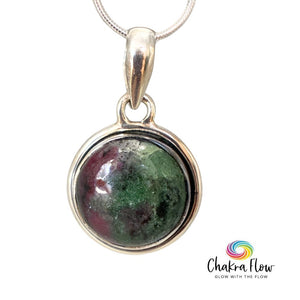 Ruby in Zoisite Sterling Silver Pendant
