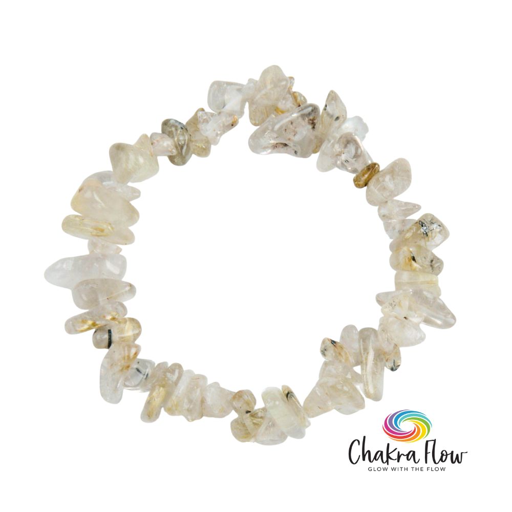 Rutilated Quartz Chip Bracelet