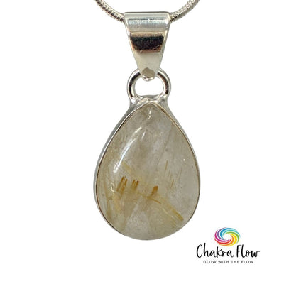 Rutilated Quartz Sterling Silver Pendant
