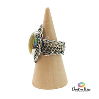 Rutilated Quartz Sterling Silver Ring Size 6