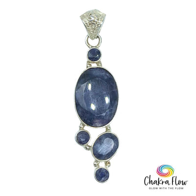 Sapphire Sterling Silver Pendant