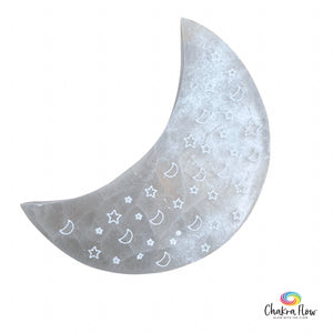 Selenite Moon Engraved