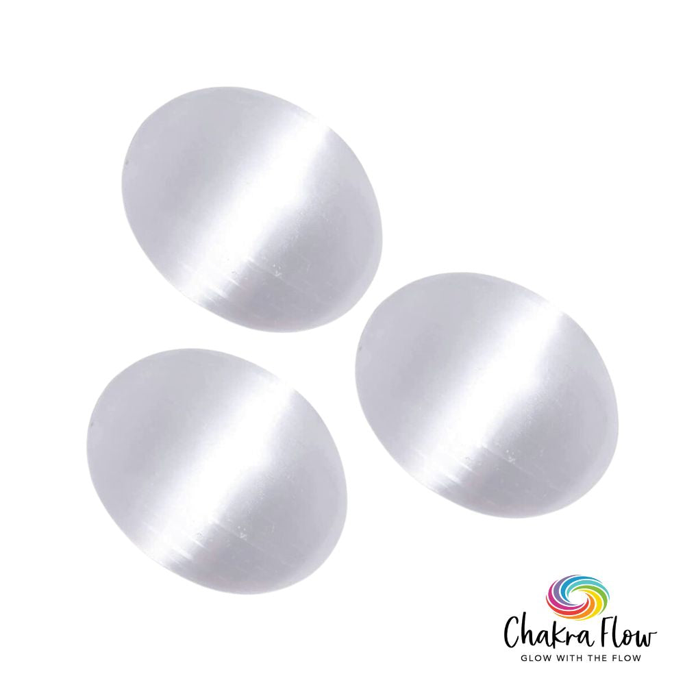 Selenite Palm Stone
