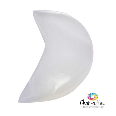 Selenite Puffed Moon Crescent