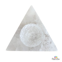 Selenite Sphere Holder - Triangle