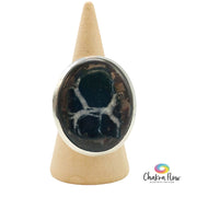 Septarian Sterling Silver Ring Size 9