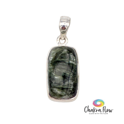 Seraphinite Sterling Silver Pendant