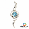 Blue Topaz Sterling Silver Pendant