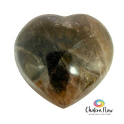 Large Smoky Quartz Heart Palm Stone
