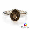 Faceted Smoky Quartz Sterling Silver Ring
