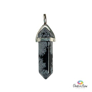 Snowflake Obsidian Double Terminated Pendant