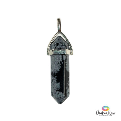 Snowflake Obsidian Double Terminated Pendant