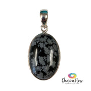 Snowflake Obsidian Sterling Silver Pendant