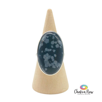 Snowflake Obsidian Ring