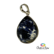 Sodalite Teardrop Sterling Silver Pendant