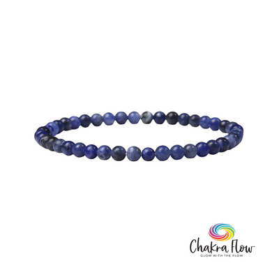 Sodalite Bracelet 4mm Round Bead