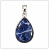 Sodalite Teardrop Sterling Silver Pendant