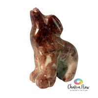 Strawberry Calcite Wolf