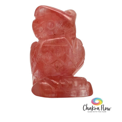 Strawberry Quartz Owl