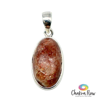 Sunstone Oval Sterling Silver Pendant