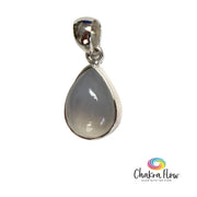 Chalcedony Teardrop Sterling Silver Pendant