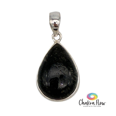 Teardrop Tourmalinated Quartz Sterling Silver Pendant