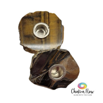 Tiger's Eye Candle Holder