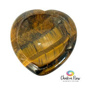Tiger's Eye Heart Shaped Gratitude Stone