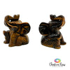 Tiger's Eye Elephant Figurines