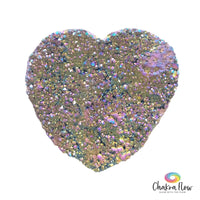 Titanium Aura Quartz Heart