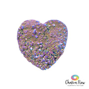 Titanium Aura Quartz Heart