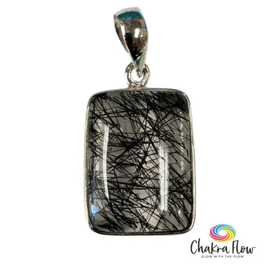 Tourmalinated Quartz Sterling Silver Pendant