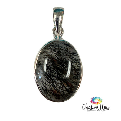 Tourmalinated Quartz Sterling Silver Pendant