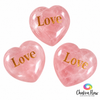 Rose Quartz Heart Engraved with Love