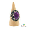 Purple Mohave Turquoise Sterling Silver Ring Size 6.5