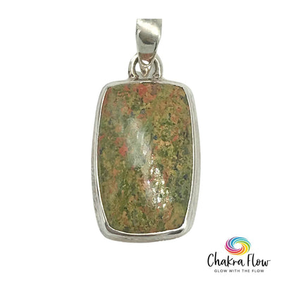 Unakite Sterling Silver Pendant