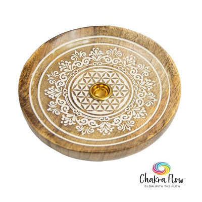 Wood Incense Holder - Flower of Life