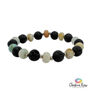 Amazonite Donut Diffuser Bracelet with Spacers