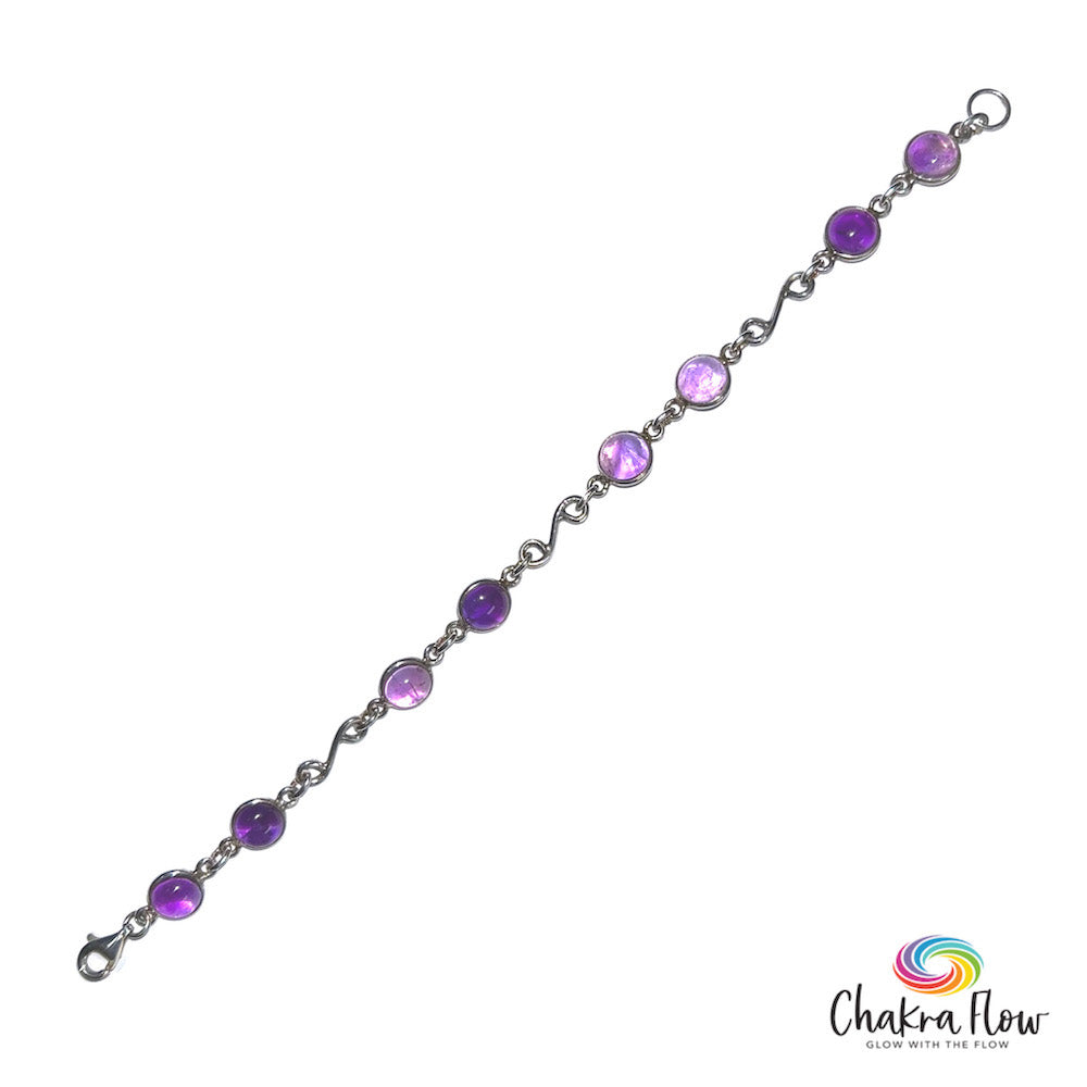 Amethyst Sterling Silver Bracelet