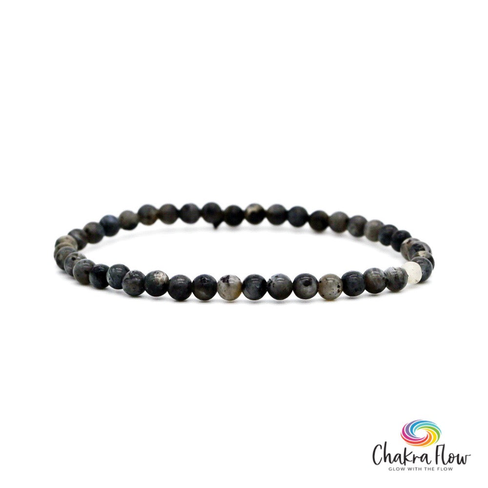 Black Labradorite Bracelet 4mm