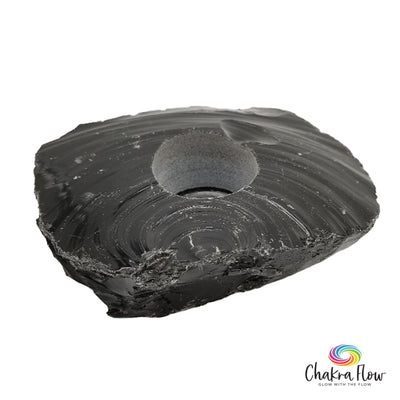 Black Obsidian Candle Holder